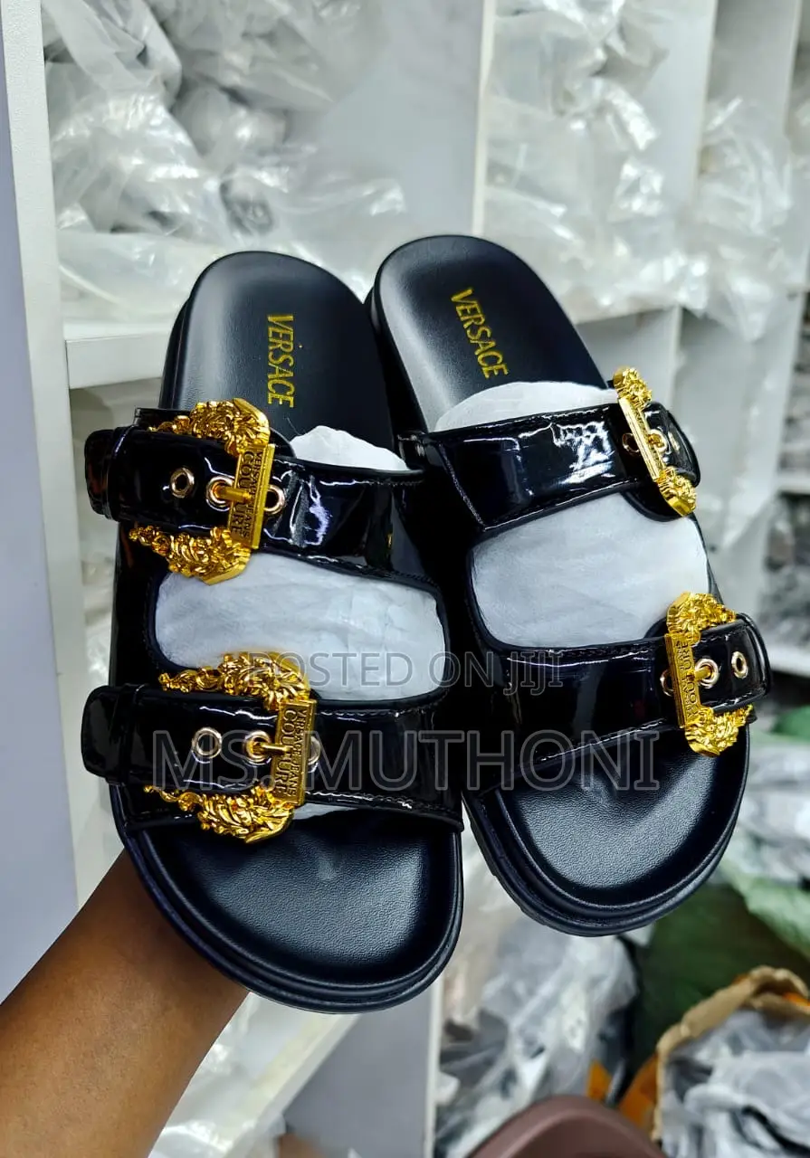 Versace Baroque Jeans Couture Sliders Size 36-42