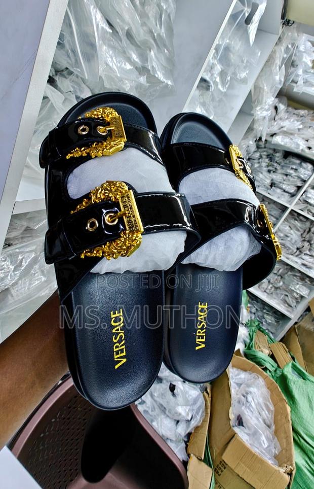 Versace Baroque Jeans Couture Sliders Size 36-42 - thumbnail 6