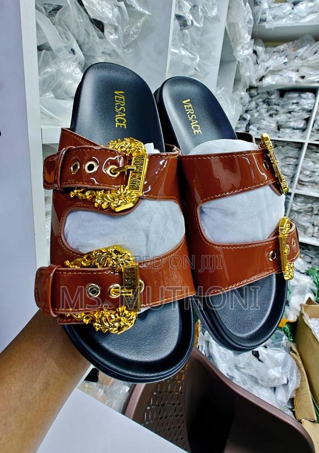 Versace Baroque Jeans Couture Sliders Size 36-42 - thumbnail 5