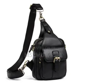 Unisex Leather Crossbody Sling Bag