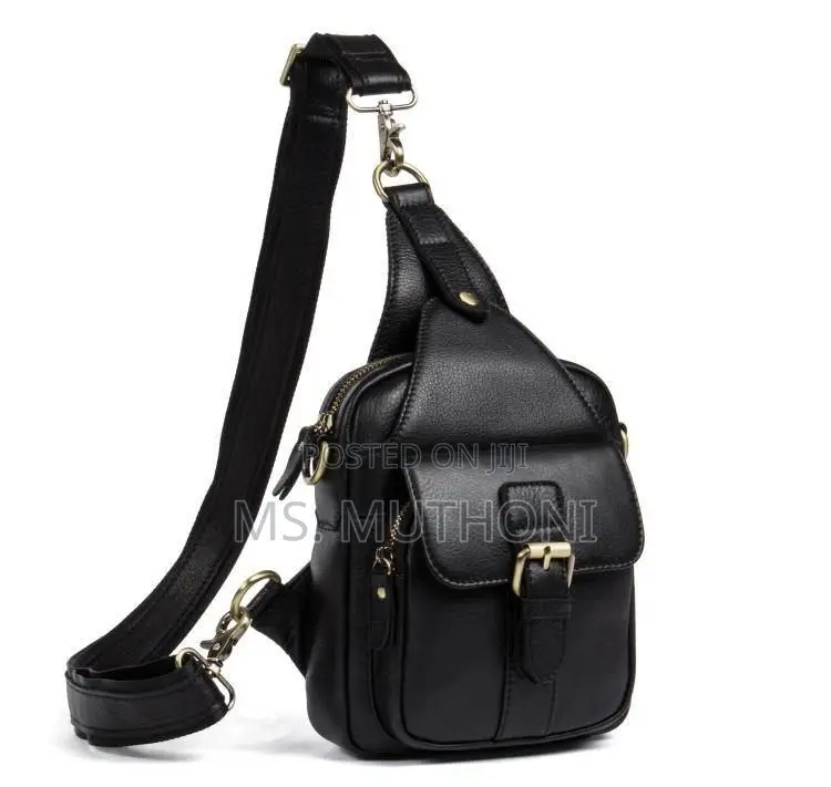 Unisex Leather Crossbody Sling Bag