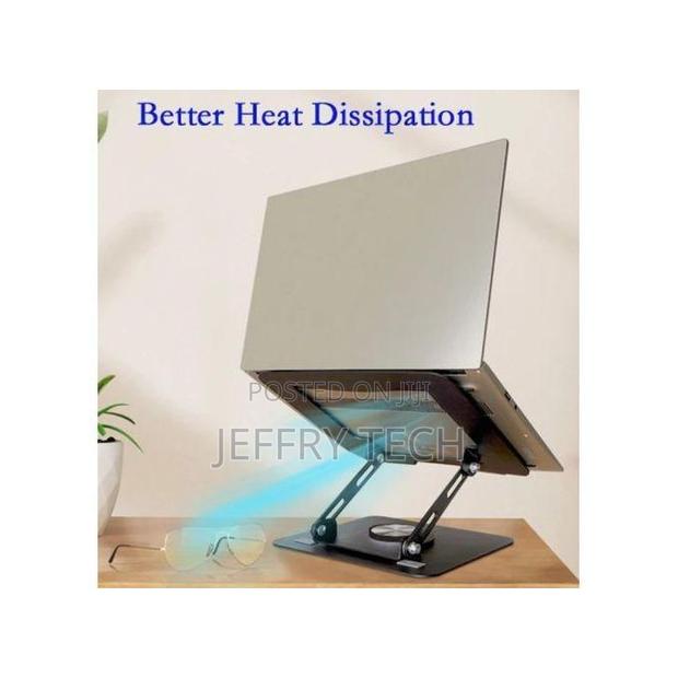 360 Adjustable Metallic Laptop Stand Holder Foldable Portable Tablet - thumbnail 3