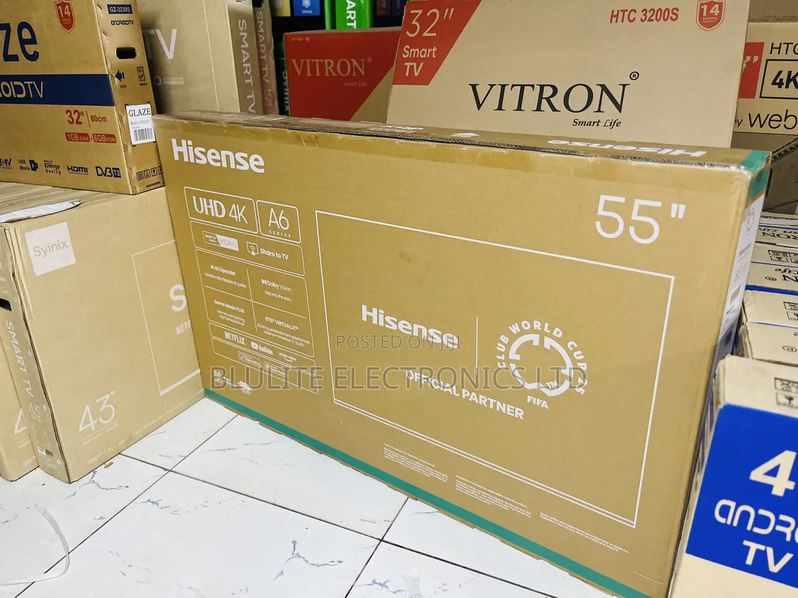 Hisense 55 Inch Smart Uhd Frameless: 55a6nk