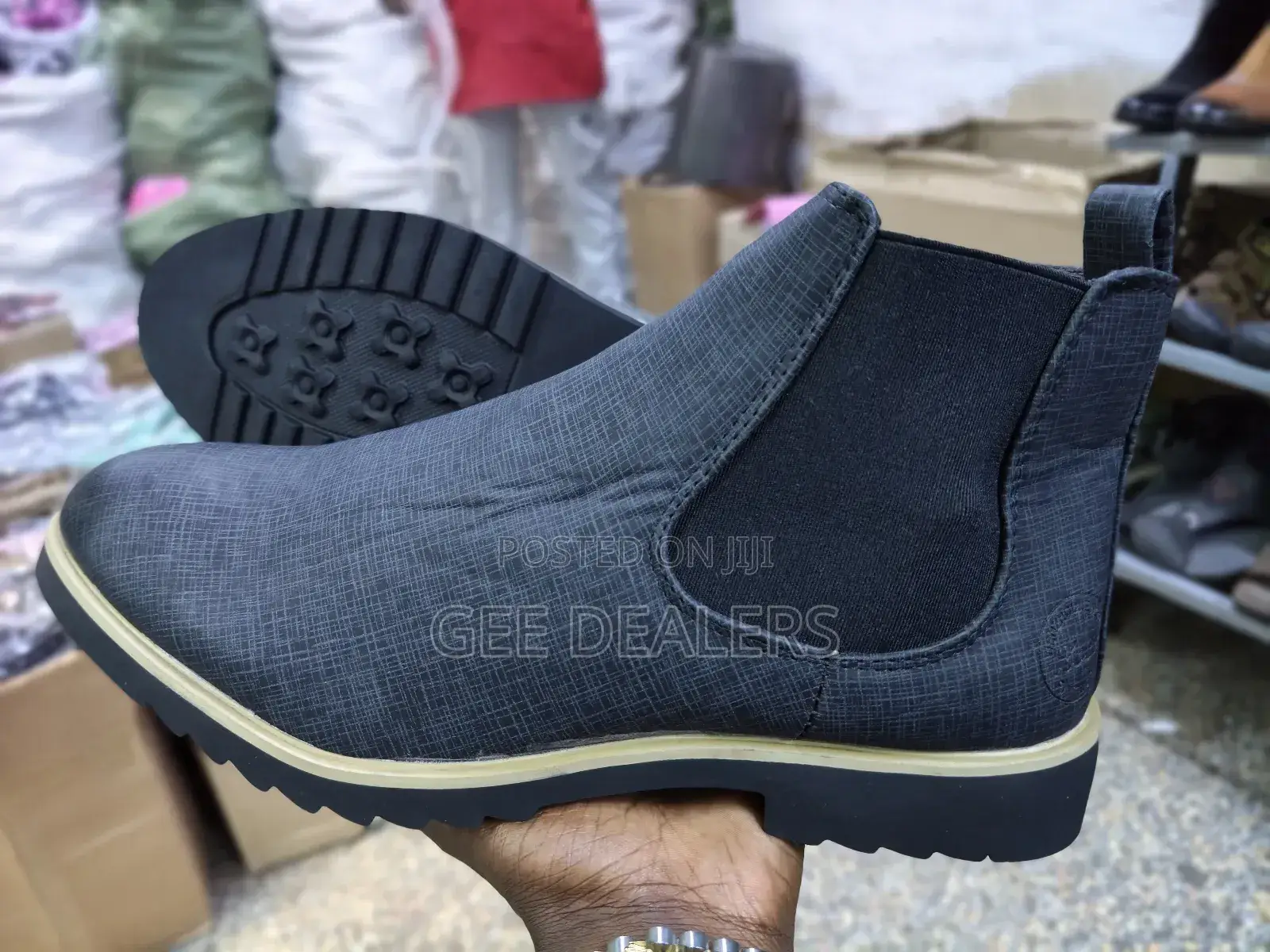 Black Checked Boots,Zota Chelsea Boot