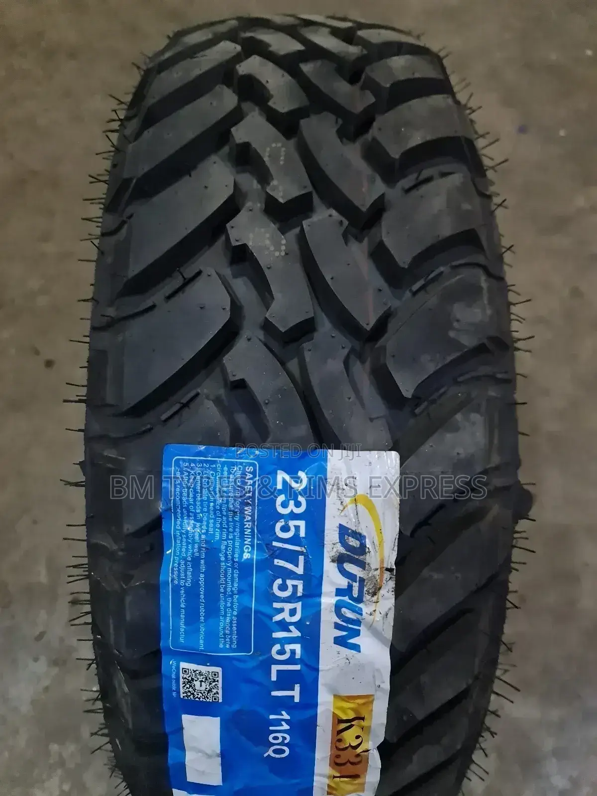 235 /75 R15 Durun Tyres (Mud Terrrain)