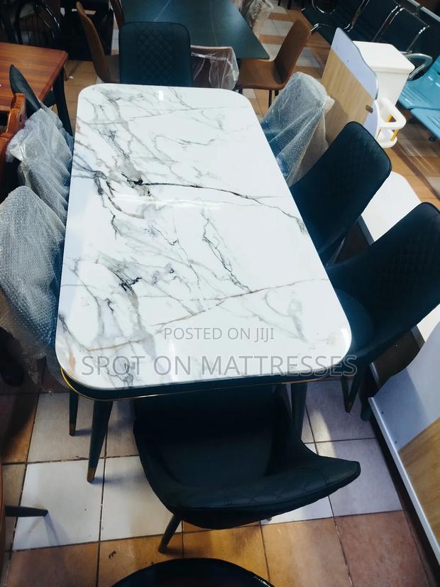 Search No More! 8-seater Dining Set With Marble Top Table - main view