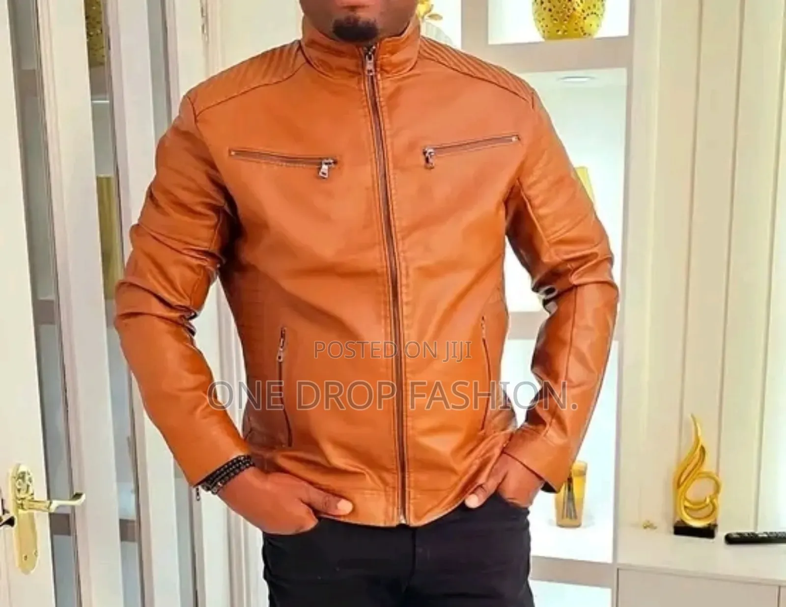 Executive Brown Men Leather Jacket