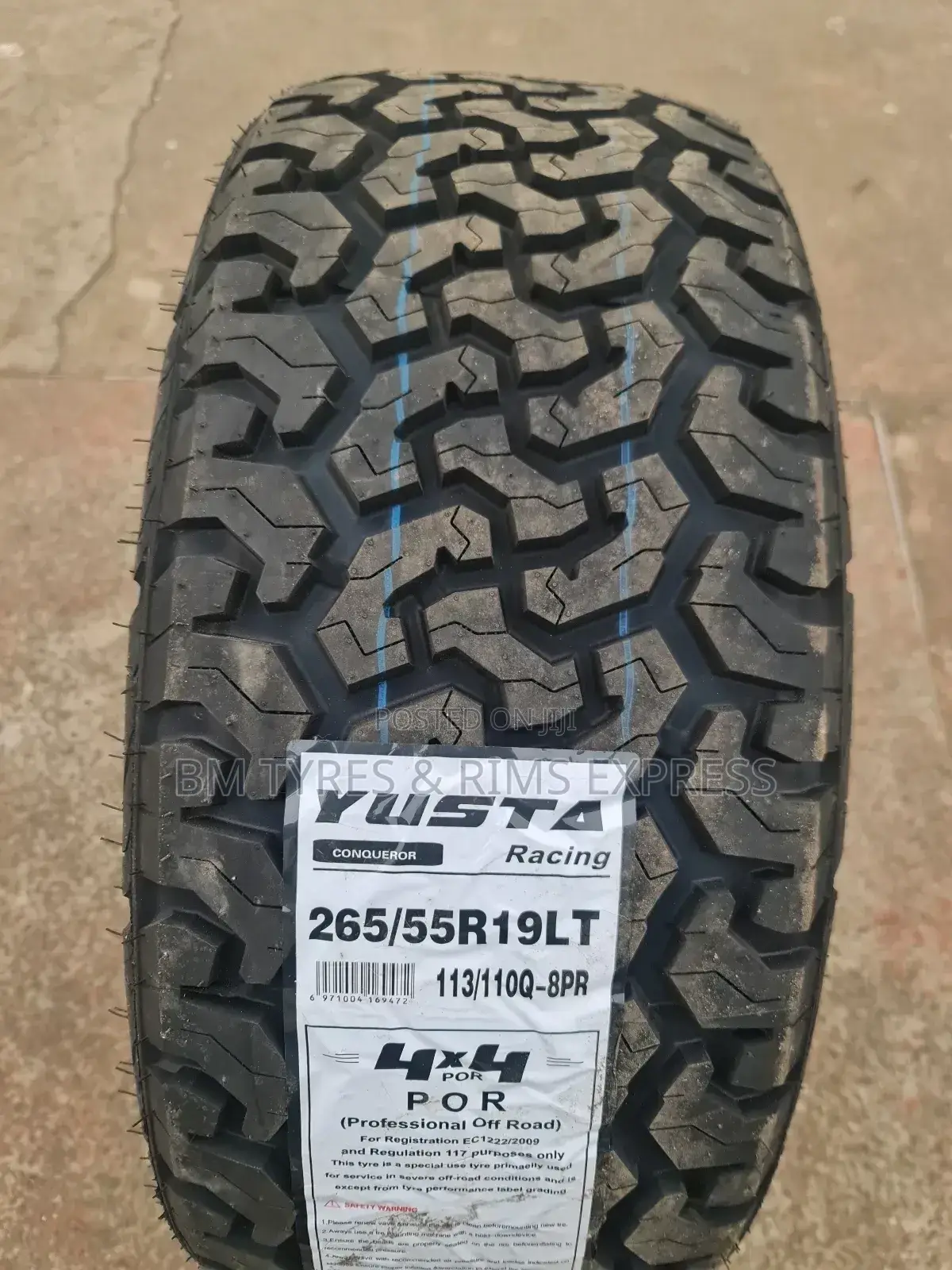 265 /55 R19 Yusta Tyres (All Terrrain) Racing.