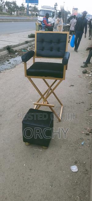 Black And Gold Makeup Chair - main view