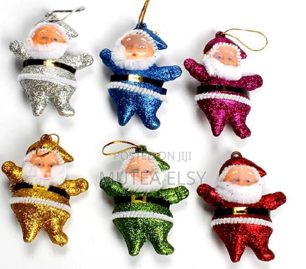 6pcs Colourful Christmas Santa Claus Ornament Tree Hanging Decoration