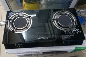 Ailyons 2 Burner Glass Top Gas Cooker , Double Burner