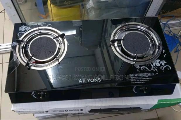 Ailyons 2 Burner Glass Top Gas Cooker , Double Burner