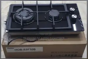 Haier Glass Inbuilt 2 Burner With Wok Burner Hob Cooker