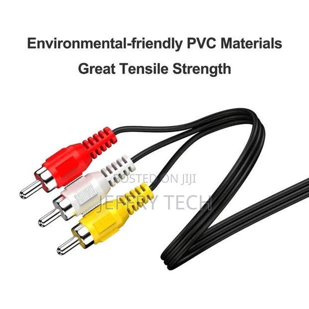 3.5 Mm to 3rca Av Audio Video Aux Cable for Smartphones,Mp3, Tablets - thumbnail 2
