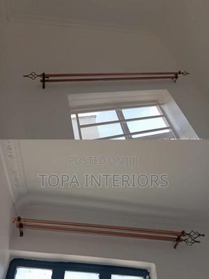 Affordable Brown 2 Metres Double Adjustable Window Curtain Rods - thumbnail 2