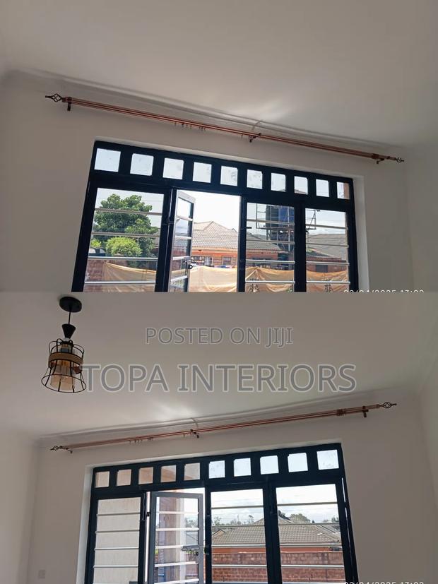Affordable Brown 3 Metres Double Adjustable Chinese Curtain Rods - main view