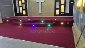 Maroon Church Decoration Altar Carpets Flooring Rugs Installation