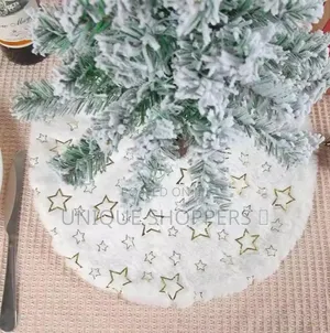 White *Christmas Tree Skirt* Price: 1350 Size 90 Cm Gold Pr