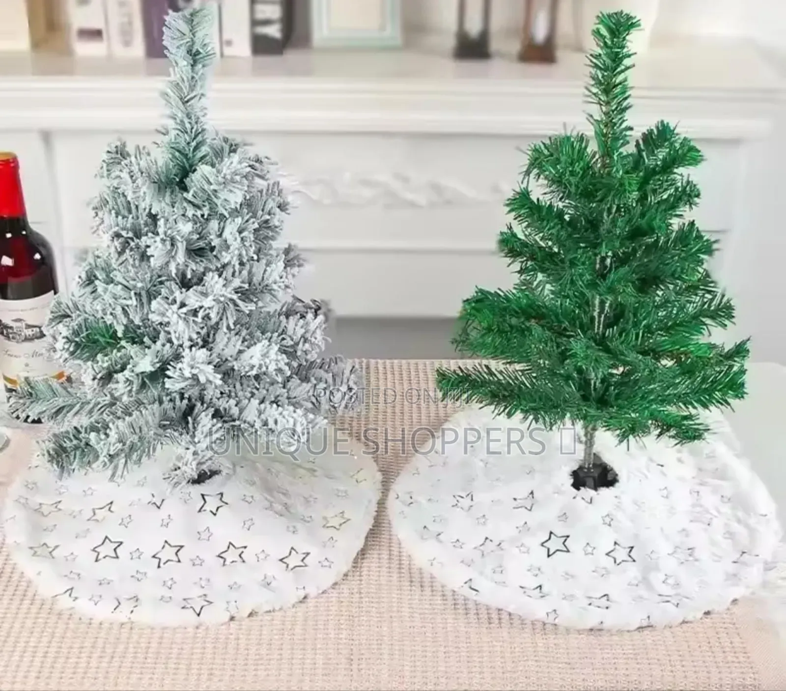 White *Christmas Tree Skirt* Price: 1350 Size 90 Cm Gold Pr