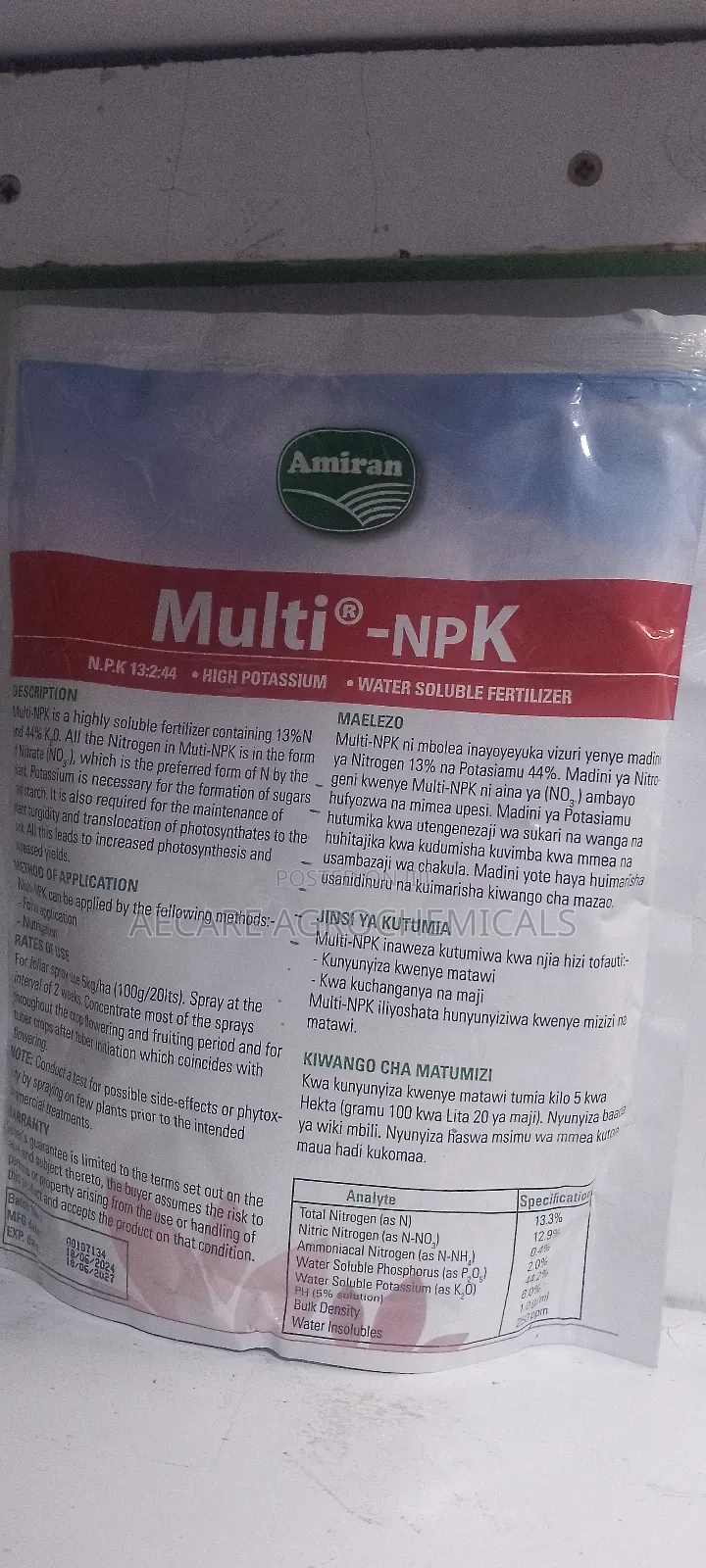 Multi-NPK 1kg Foliar Fertilizer