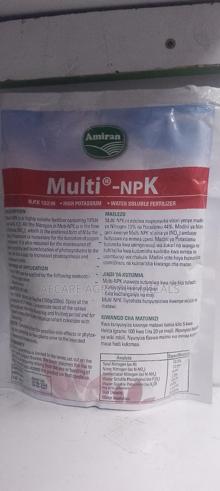 Multi-NPK 1kg Foliar Fertilizer