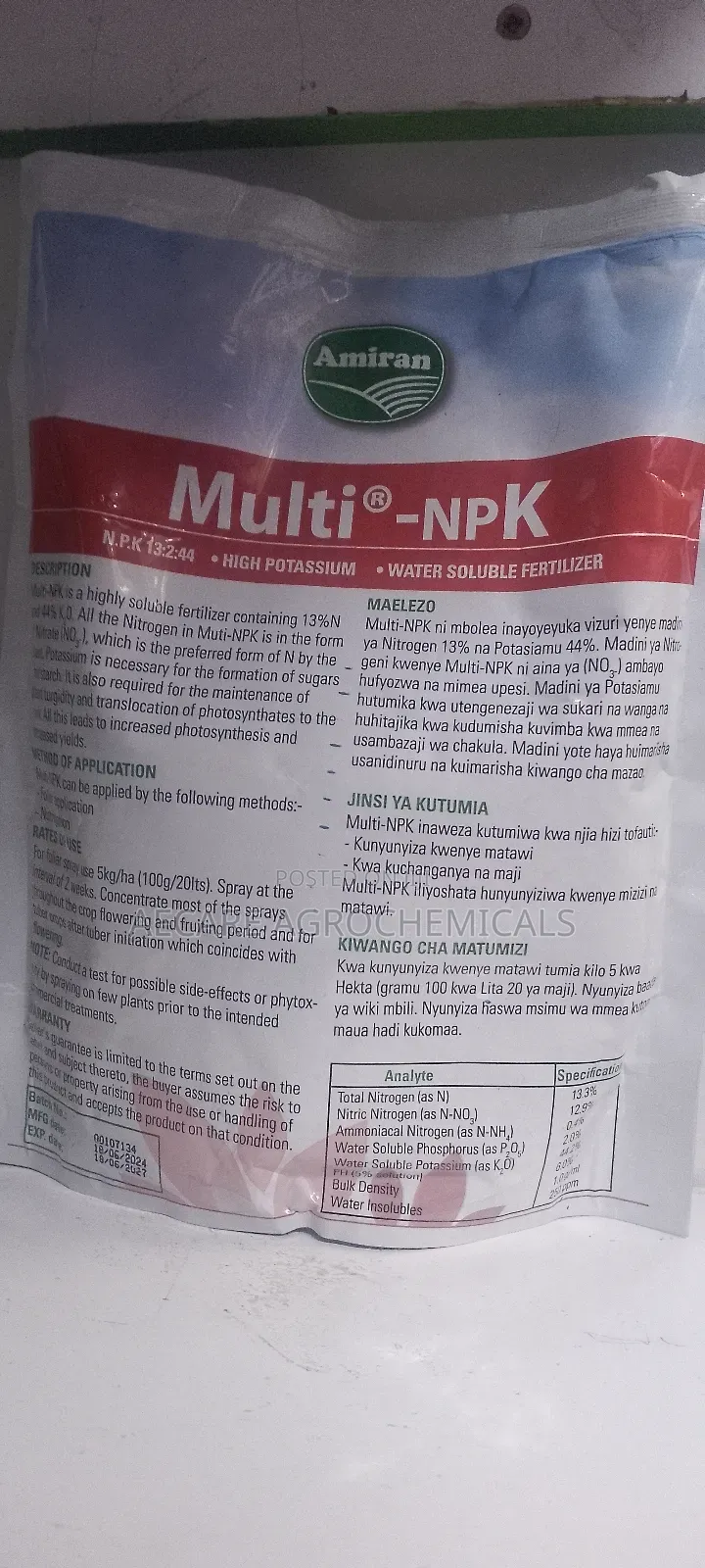 Multi-NPK 1kg Foliar Fertilizer