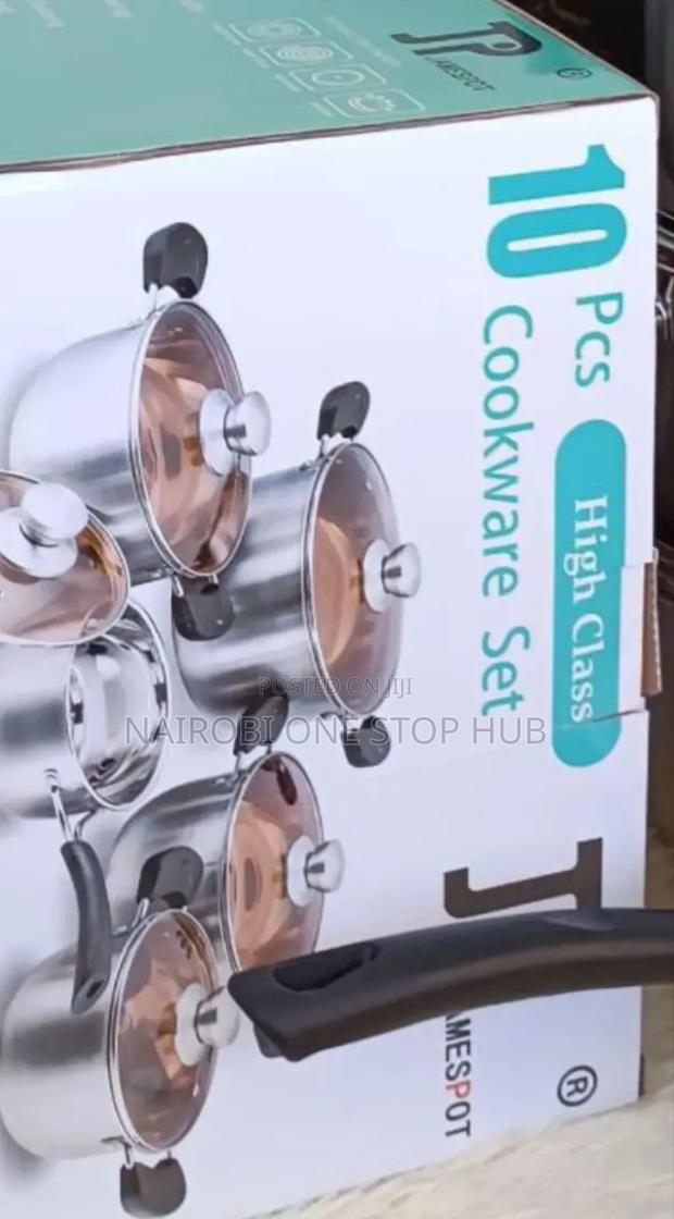 Jp Multi-Size Stainless Steel Cooking Pot With Glass Lids