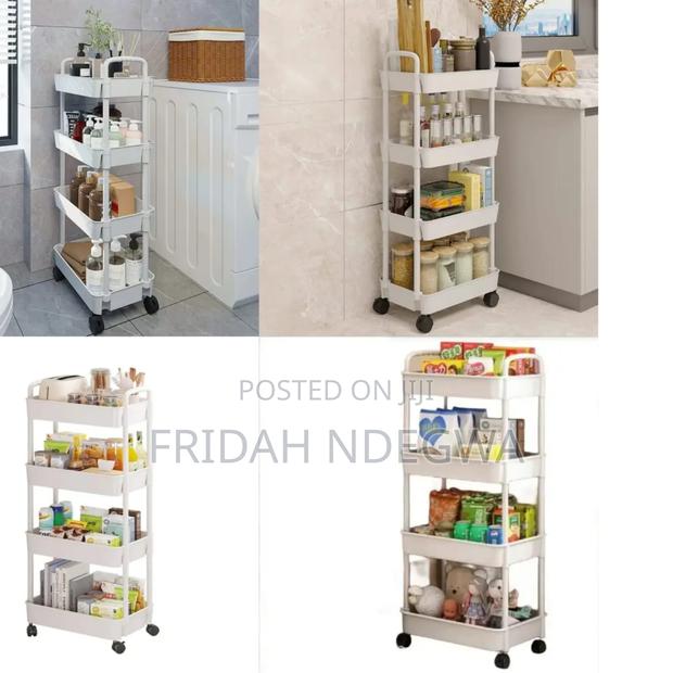 * Restocked 4 Tier Multifunctional Organiser Rack Hard Plastic - thumbnail 2