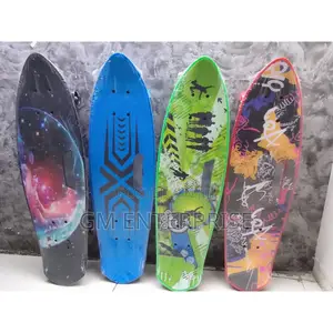 Graphic Fish Shape Skate Board