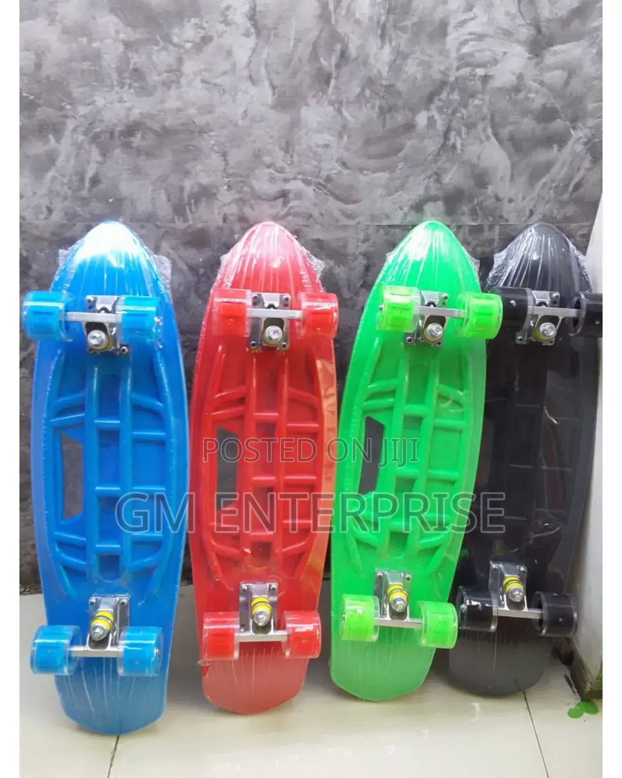 Graphic Fish Shape Skate Board