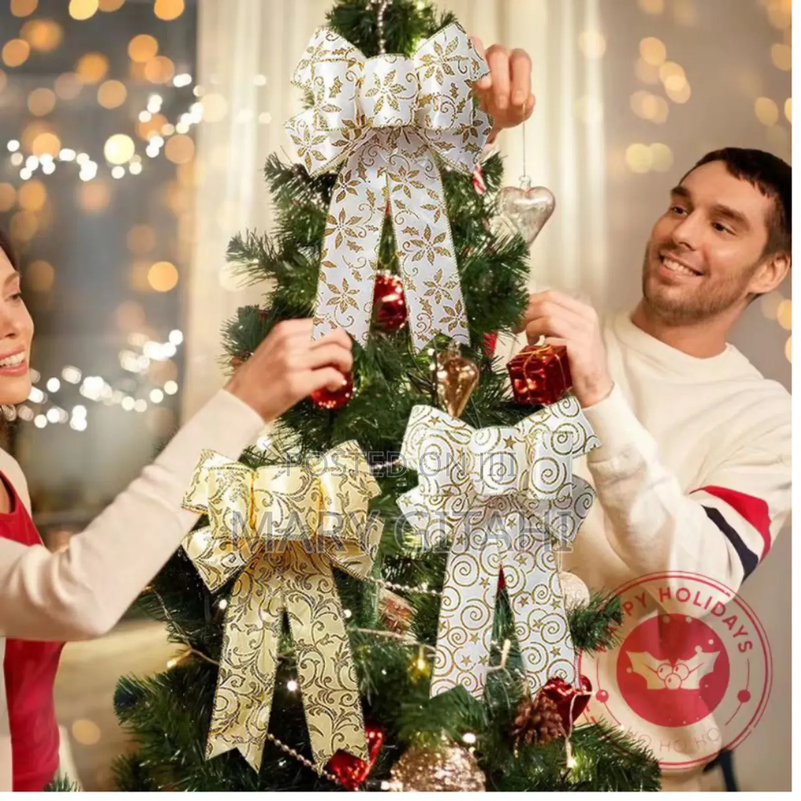 3pcs*Christmas Bowtie Decor Bow Tie*
Size: 24*35*6.3