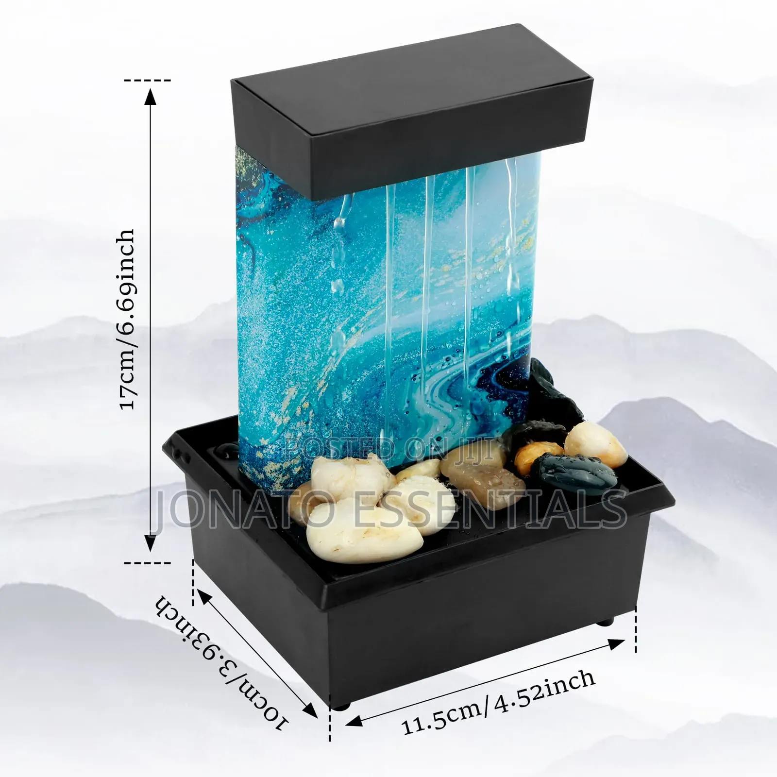 Modern Calming Tabletop Water Fountain for Home Office Decor