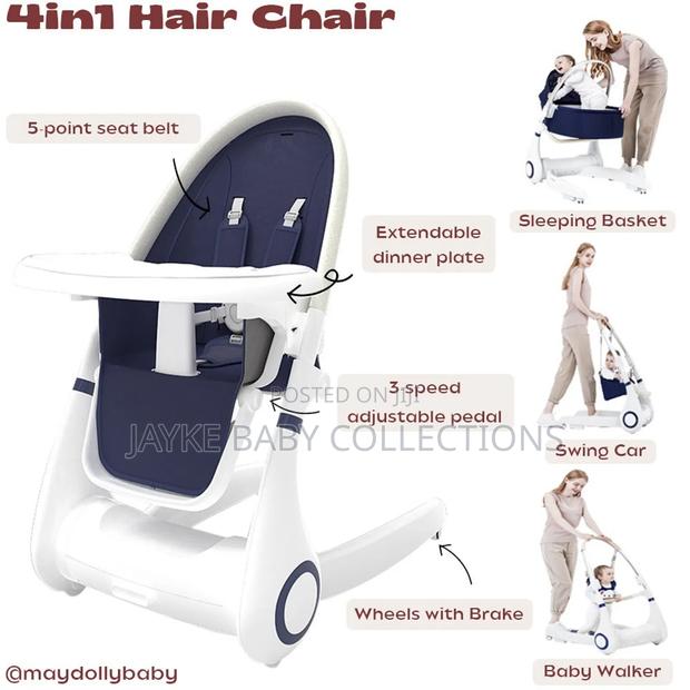 4-in-1 Convertible Baby High Chair With Accessories