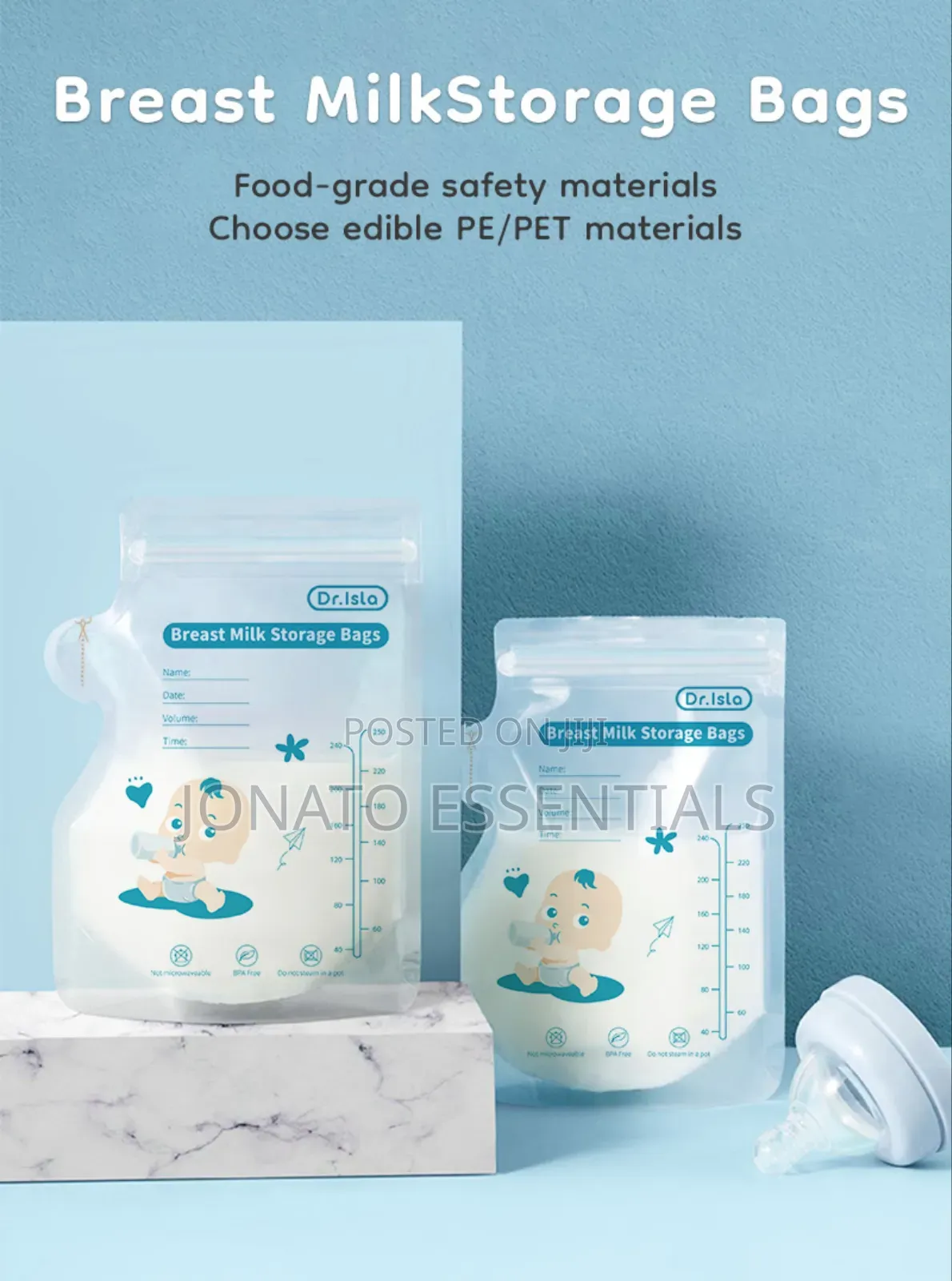 30pc Leakproof Breast Milk Storage Bags, Pre-Sterilized, Bpa Free