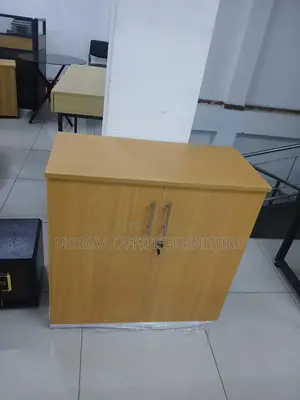 2-Door Sleek, Sturdy, Lockable Wooden Credenza