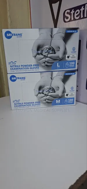 Nitrile Power Free Gloves(Blue)