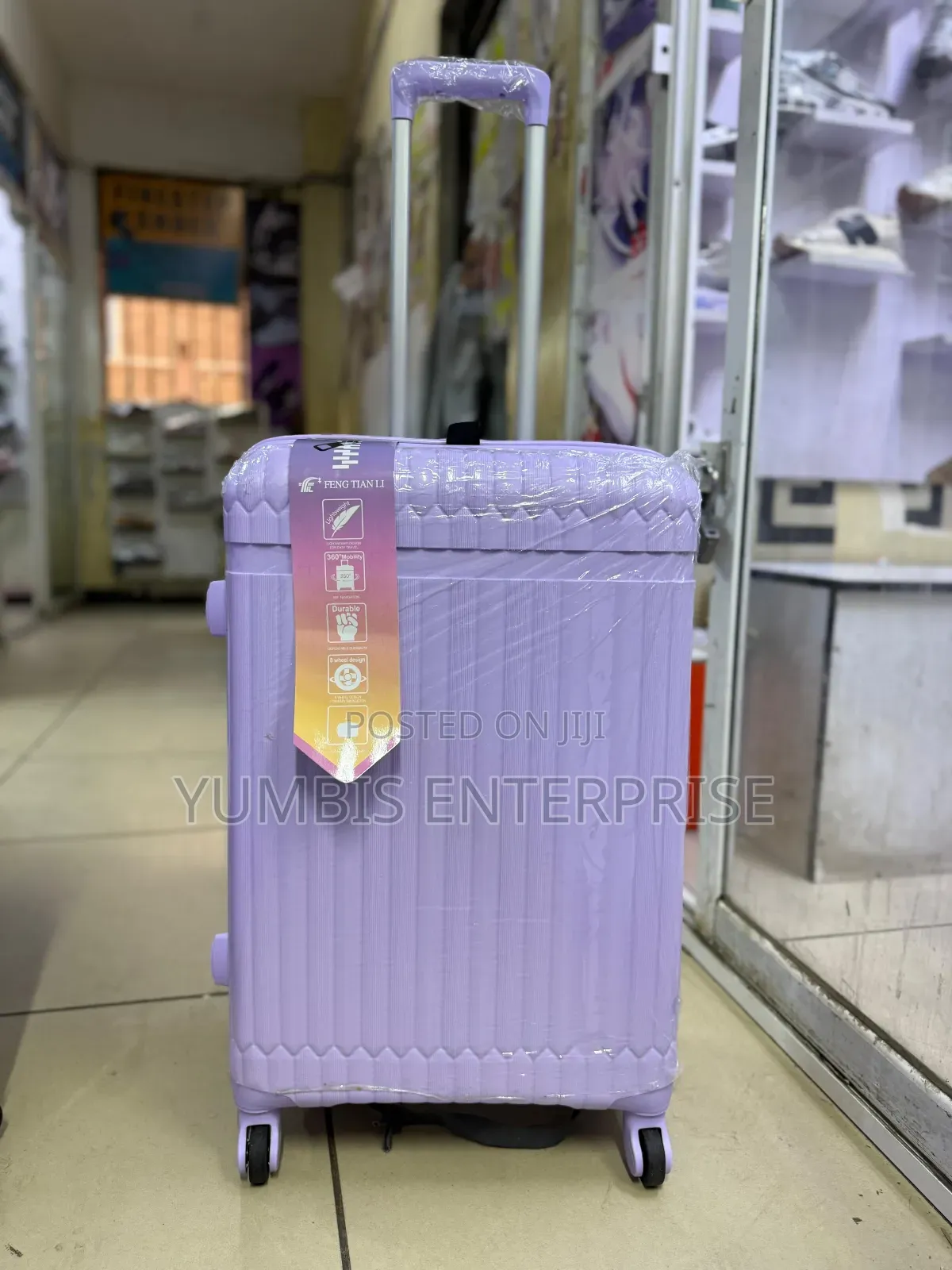 Medium Size Purple Rubber Suitcase Height 60cm