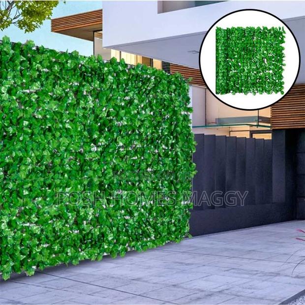 Beautiful Green Artificial Privacy Fence - main view