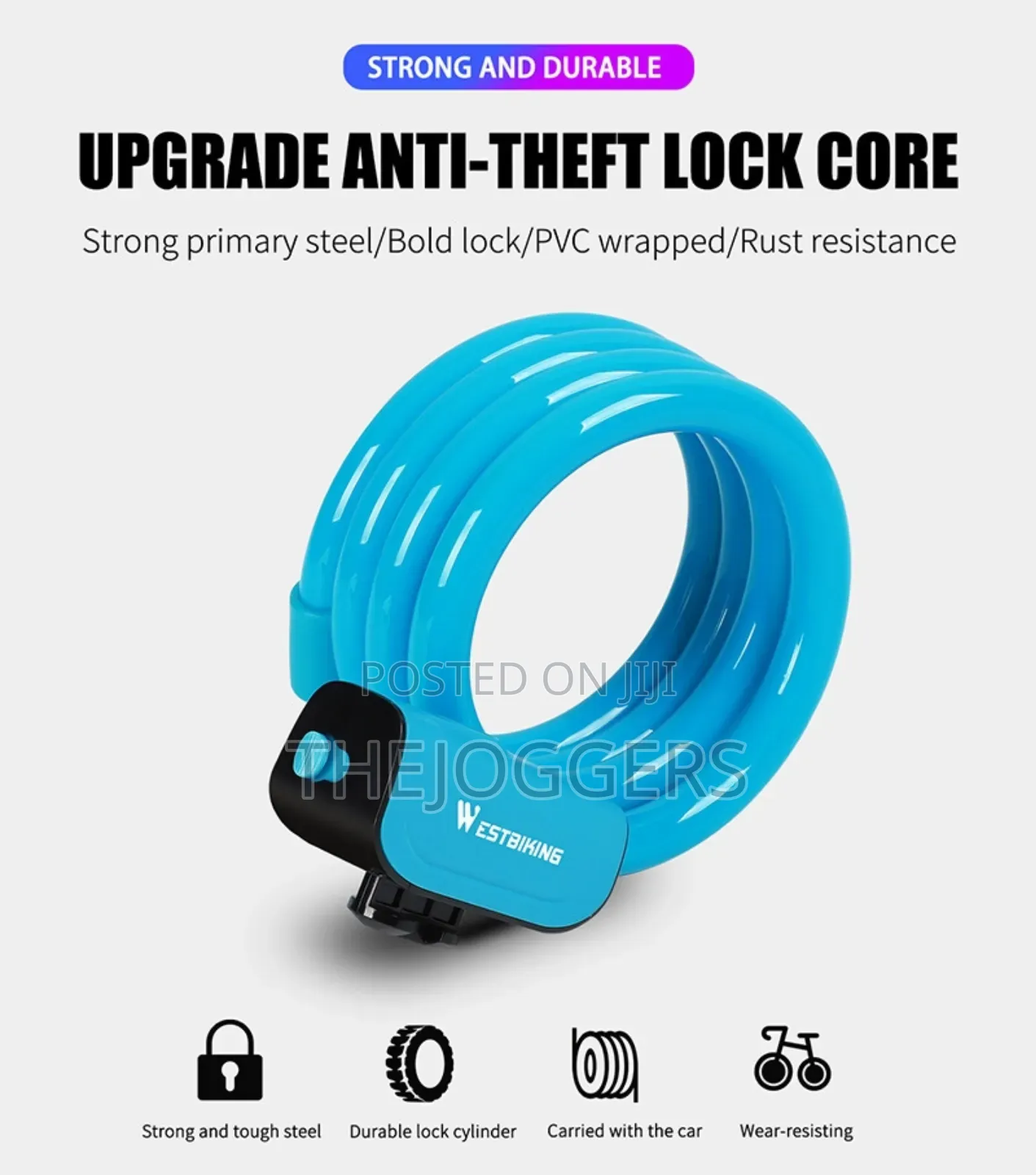 West Biking Security Mini Steel Spirals Cable 12cm Colorful Lock