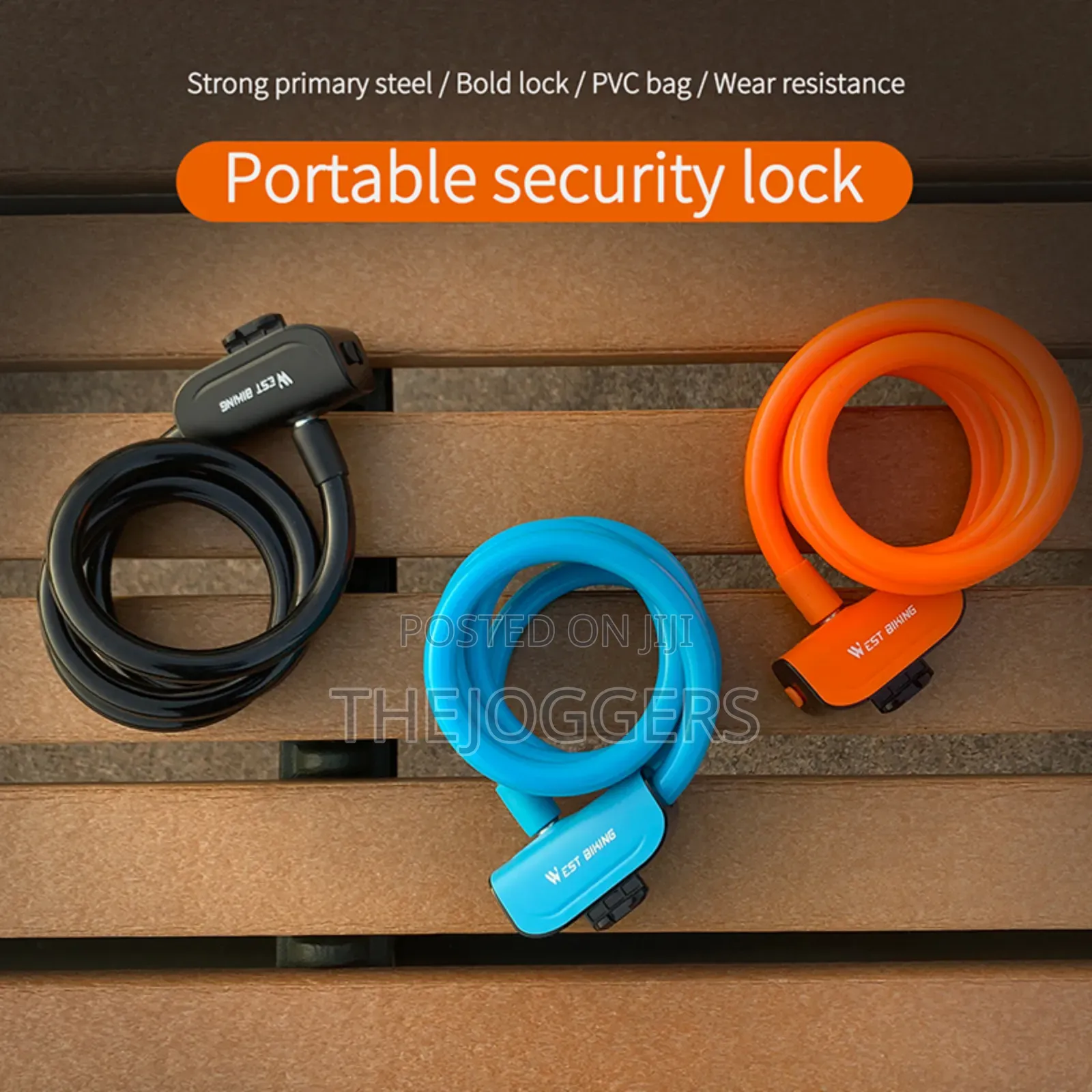 West Biking Security Mini Steel Spirals Cable 12cm Colorful Lock