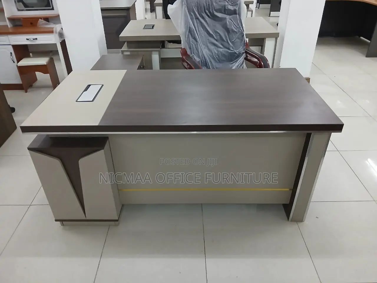Executive Two-Tone Office Desk