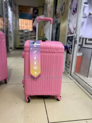 Hot Pink Small Rubber Suitcase