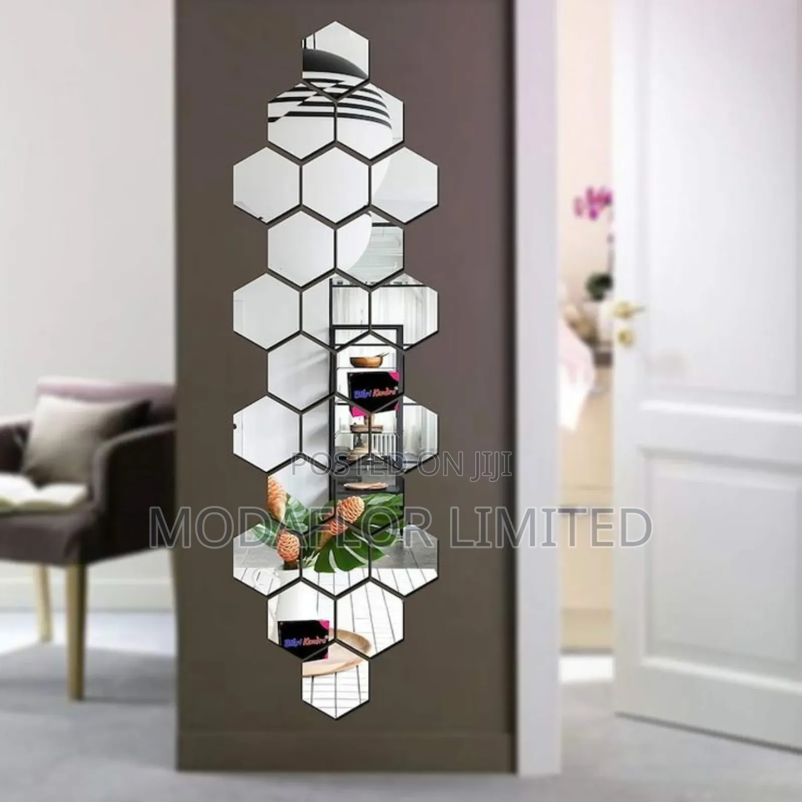 Elegant Hexagon Mirror Tiles – Perfect for Modern Interiors