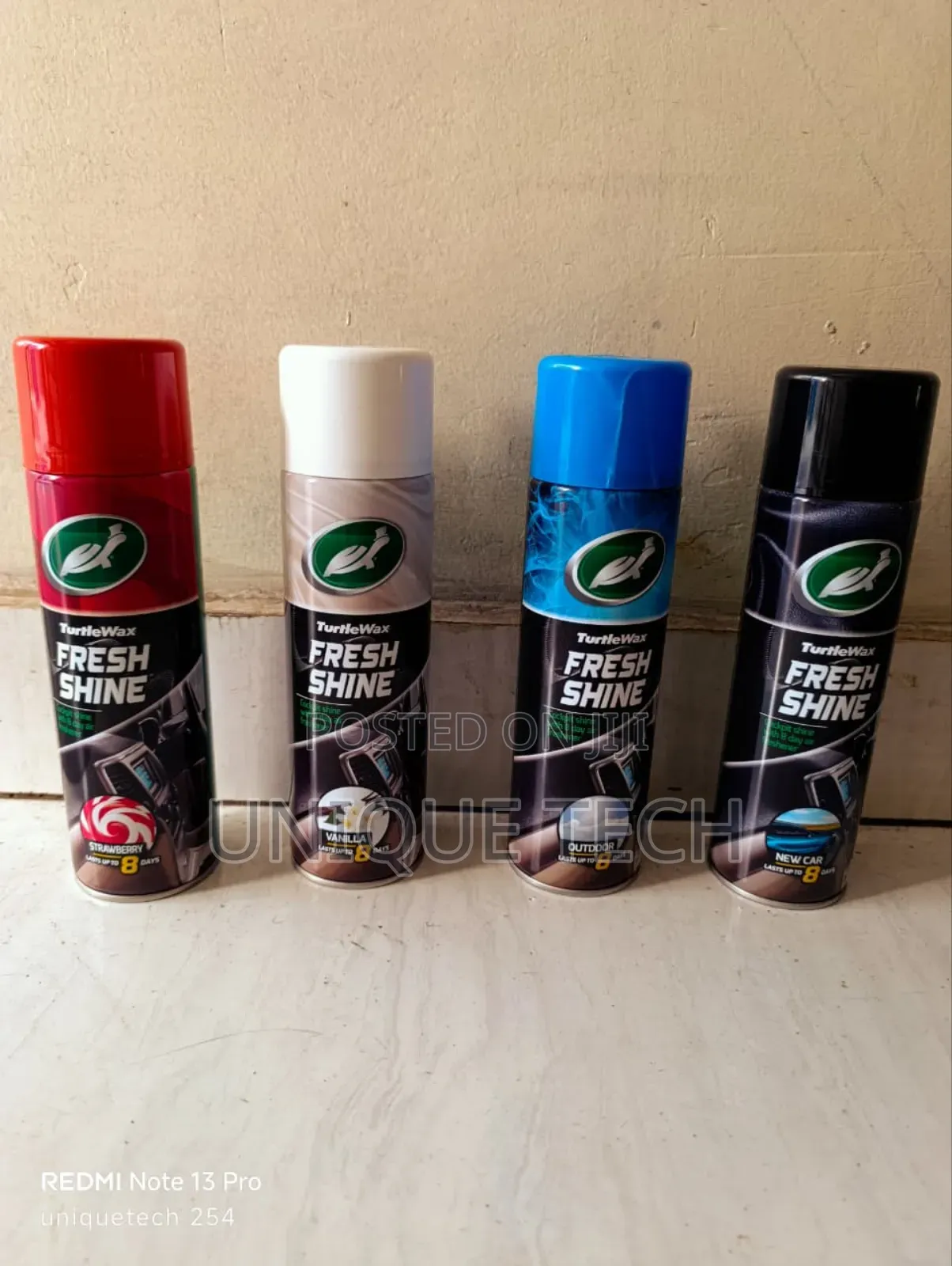 Turtle Wax Dashboard Polish Spray New Car Scent ,Strawberry, Vanilla