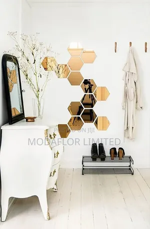 Modern Affordable Hexagon Mirror Stickers – Best for Interiors
