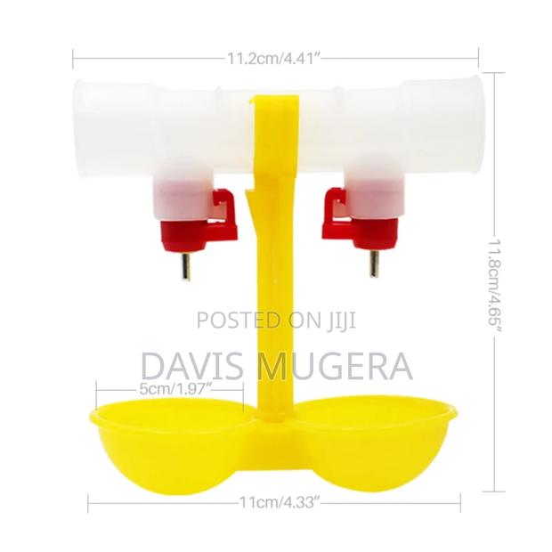 High Quality Automatic Nipple Drinker for Chickens + Pipe Double Cup - thumbnail 5