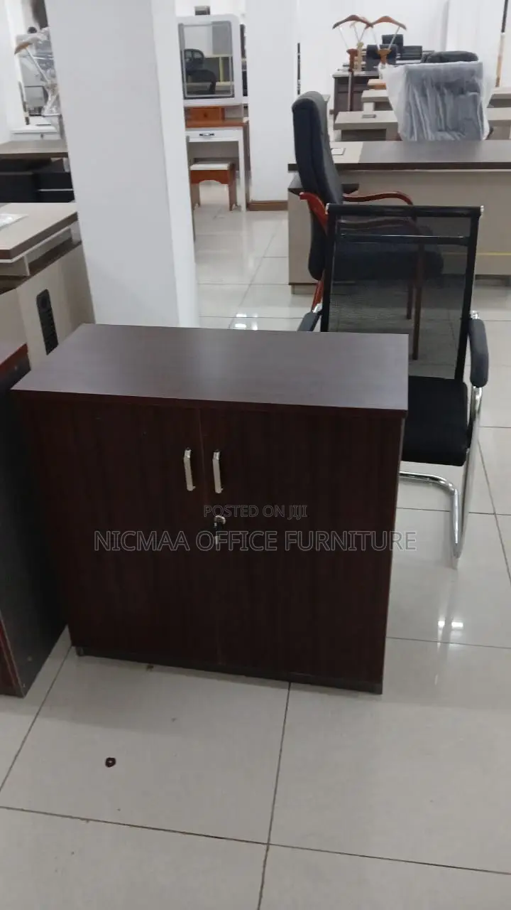 Dark Walnut Finish Wooden Credenza