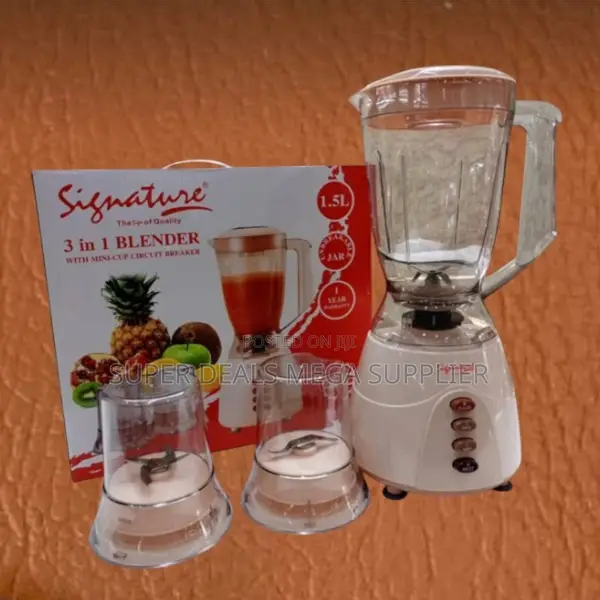 Compact Design Signature 3 in 1 Multifunction Blender Grinder Chopper