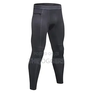 Men's Compression Pants Zipper Pocket Quick Dry Skinny Pants