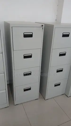 Streamlined Storage for Modern Workspaces Metallic Cabinet
